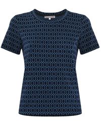 Kocca - Viskose T-Shirt mit Muster - Lyst