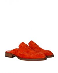 Mules & Zuecos Paul Smith de Lona de color Morado Mujer Zapatos de Tacones de Mules 