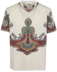 Etro - Tops ,Veelkleurig ,Katoen Cotton T-Shirt - Lyst