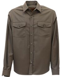 Cruna - Jassen ,Bruin ,Wol Overshirt Osaka - Lyst