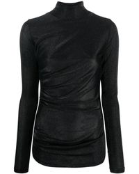 MSGM - Schwarze bluse,long sleeve tops - Lyst