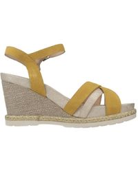 Stonefly - Schoenen ,Geel ,Velours/Gelamineerde Wedges - Lyst