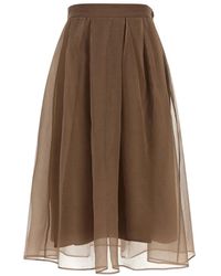 Brunello Cucinelli - Circle Midi Rok - Lyst
