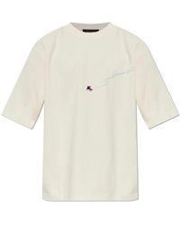 DSquared² - Tops ,Katoen Katoenen T-Shirt Met Geborduurd Logo - Lyst