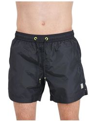 4giveness - Shorts mare neri con patch logo - Lyst