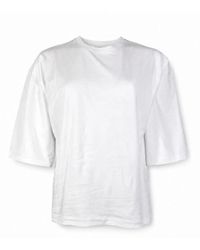 Roberto Collina - Tops ,Wit ,T-Shirt - Lyst