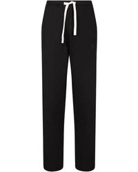 Palm Angels - Broeken ,Zwart ,Katoen Zwarte Joggingbroek Met Logo Detail - Lyst