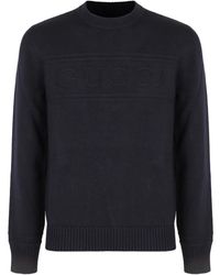 Gucci - Baumwoll-Wollpullover Mit Intarsienmuster - Lyst