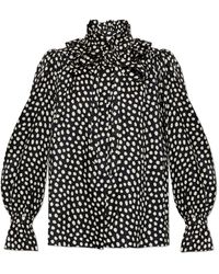 Chloé - Overhemden ,Zwart ,Silk Shirt - Lyst