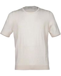 Gran Sasso - Camicia in seta con colletto a contrasto bianco - Lyst