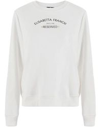 Elisabetta Franchi - Sweatshirt mit logo-print - Lyst