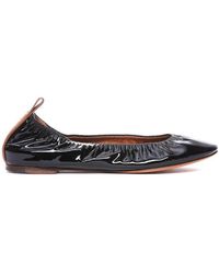 Lanvin - Schoenen ,Zwart ,Leer Zwarte Leren Ballerina's - Lyst