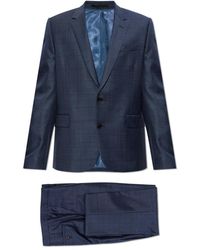 Paul Smith - Kostuums ,Blauw ,Wol Tailored Fit Two-Button Suit - Lyst