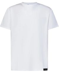 Low Brand - T-shirts,weiße baumwoll-t-shirt mit logo - Lyst