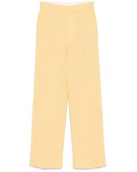 forte_forte - Broeken ,Geel ,Wol Milano Stitch Wool Sartorial Broek - Lyst