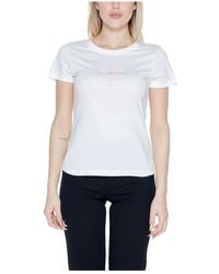 Calvin Klein - Satin t-shirt frühling/sommer kollektion - Lyst