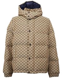 Gucci - Jassen ,Katoen Gg Canvas Down Jacket - Lyst