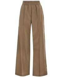 Brunello Cucinelli - Broek Met Wijde Pijpen En Elastische Tailleband - Lyst