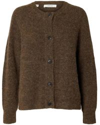 SELECTED - Lulu Ls Knit Short Cardigan - Lyst