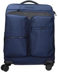 Piquadro - Blauer Stoffkoffer Mit Tsa-Verschluss - Lyst