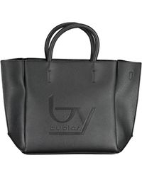 Byblos - Schwarze polyurethan-handtasche mit druck - Lyst