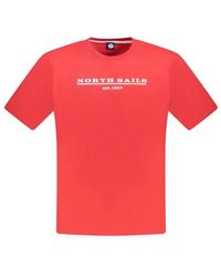 North Sails - Tops ,Rood ,Katoen Rood Katoenen T-Shirt - Lyst