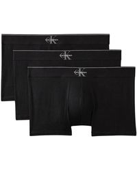Calvin Klein - Graphic Monogram Cotton Stretch 3-Pack Trunk - Lyst
