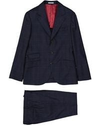Brunello Cucinelli - Wollanzug mit knopfverschluss und reißverschluss - Lyst