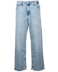 Calvin Klein - Jeans ,Blauw ,Katoen Wide Jeans - Lyst