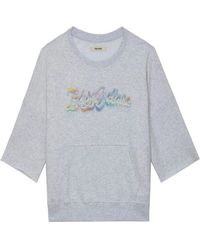Zadig & Voltaire - T-shirt in cotone con stampa logo - Lyst