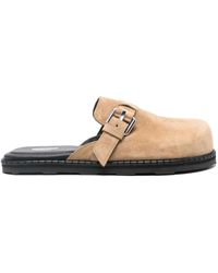 Moschino - Schoenen ,Amandel Leren Gesp Schoenen - Lyst
