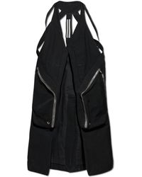 Rick Owens - Jassen ,Zwart ,Katoen Temple Vest - Lyst