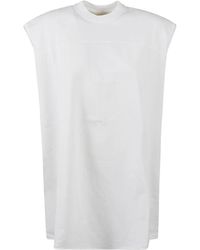 Mordecai - Tops ,Wit ,Katoen Sleeveless Tanktop Met Strepen Op De Rug - Lyst