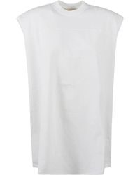 Mordecai - Tops ,Wit ,Katoen Sleeveless Tanktop Met Strepen Op De Rug - Lyst