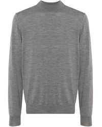 J.Lindeberg - Truien & Vesten ,Grijs ,Wol Merino Turtle Neck Sweater - Lyst