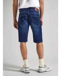 Pepe Jeans - Slim gymdigo denim shorts - Lyst