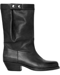 Isabel Marant - Schwarze leder-stiefeletten - Lyst