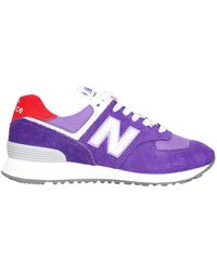 New Balance - 574 sneakers donna viola rosso bianco - Lyst