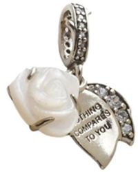 PANDORA - Weiße Rose - Lyst