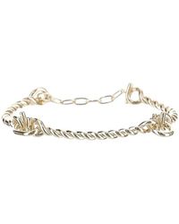 Ferragamo - Brass Torchon Hook Bracelet - Lyst