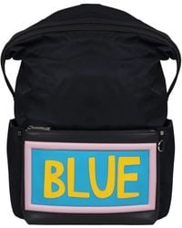 Fendi - Luxuriöser blauer leder-rucksack für männer - Lyst