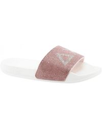 Sun 68 - Schoenen ,Wit ,Slides Met Strass-Steentjes - Lyst