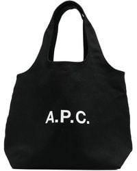 A.P.C. - Schwarze Bum Bag Mit Oberem Griff - Lyst