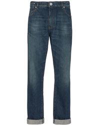 Balmain - Jeans blu con design classico - Lyst