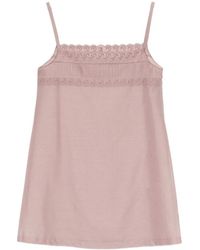 Low Classic - Kleedjes ,Roze ,Katoen Scalloped Lace Mini Jurk - Lyst