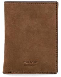 Tom Ford - Nubuck T Line Opvouwbare Kaarthouder - Lyst