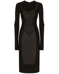 Dolce & Gabbana - Vestido midi de lentejuelas - Lyst