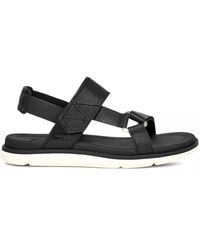 Teva - Schwarze leder slingback sandale,beige flache sandalen verkauf - Lyst