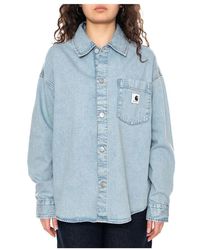 Carhartt - Overhemden ,Blauw ,Katoen Alta Shirt Jacket - Lyst