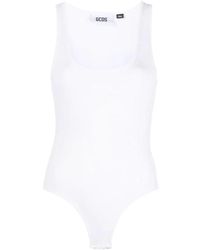 Gcds - Tops ,Wit ,Witte Casual Body Jersey Bodysuit - Lyst